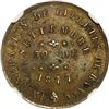Image 1 : PERU, Lima, 1 dinero-sized silver medal, 1877, banknote incineration, NGC AU 58.