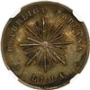 Image 2 : PERU, Lima, 1 dinero-sized silver medal, 1877, banknote incineration, NGC AU 58.