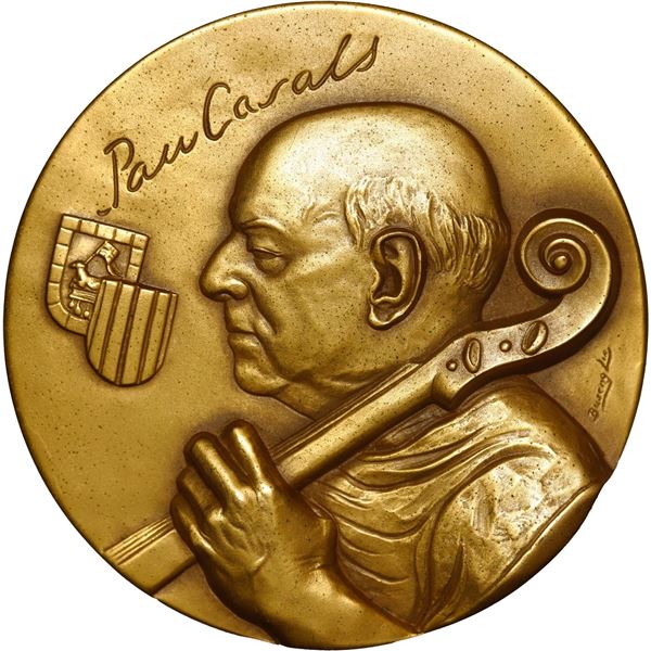 PUERTO RICO, bronze high-relief medal, no date (1973), Pablo Casals, by MACO, ex-Roehrs.