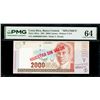 Image 1 : COSTA RICA, San José, Banco Central, 2000 colones specimen, 30-7-1997, series A, PMG Choice UNC 64.