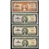 Image 1 : DOMINICAN REPUBLIC, lot of four low-serial number Banco Central notes, 1976-78, ex-Busto.