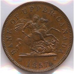 Breton 719 PC6D Penny Upper Canada 1857 ICCS MS60