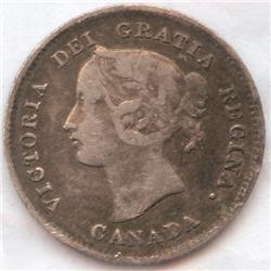 Canada 5 Cents 1875 Large Date ICCS VG10