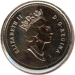 Canada 25 Cents 1999 September Mule NBU