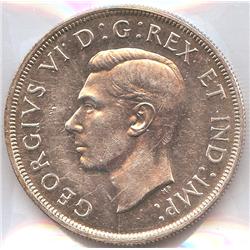 Canada $1 1947 Ptd 7 Quad HP ICCS AU55
