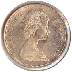 Canada $1 1965 Struck off center