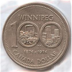 Canada $1 1974 Douple Yoke 2 ICCS AU50