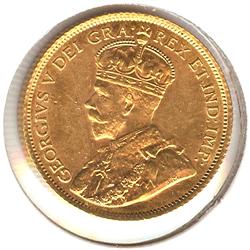 Canada $5 1912 AU50