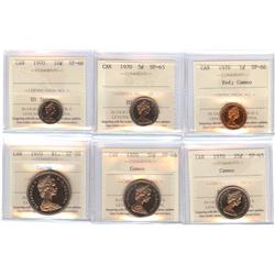 Canada Specimen Set 1970 with box coins ICCS graded