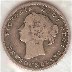 Newfoundland 5 Cents 1873H ICCS VG10