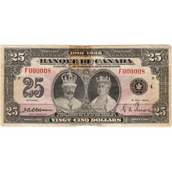 Bank of Canada $25 1935 Issue BC-12 French Text