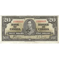 Bank of Canada $20 1937 Issue BC-25c RADAR note