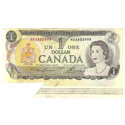 Bank of Canada $1 1973 Issue BC-46 error note