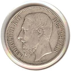 Belgium 2 Francs 1867