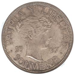 Cuba Souvenir Peso 1897 NGC MS64