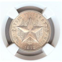 Cuba 20 Centimes 1915 NGC MS62