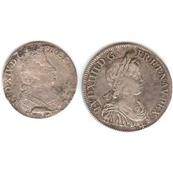 France lot of 2 1/2 Ecus 1643A & 1694P