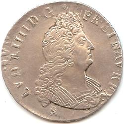 France Louis XIIII 1/2 Ecu 1702 Rennes (9)