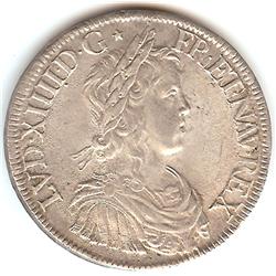 France Louis XIV Ecu 1651 A 