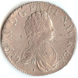 France Louis XIV Ecu 1717 &