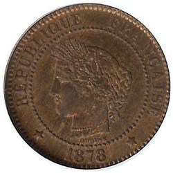 France 2 Centimes 1878K NGC MS65 RB