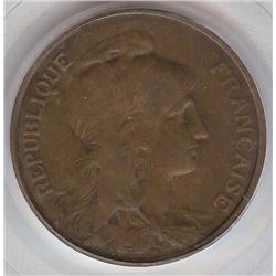 France 5 Centimes 1921 PCGS XF40 