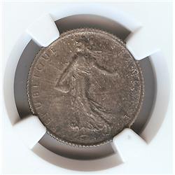 France Franc 1911 NGC AU58