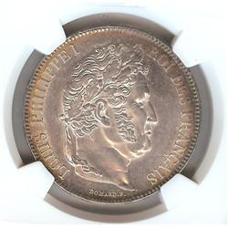 France 5 Francs 1834H NGC MS61