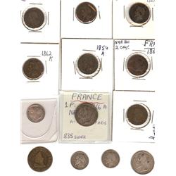 France lot of 13 minors mostly mid 1800`s