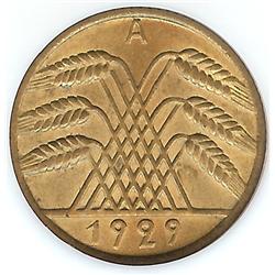 Germany 10 Reichspfennig 1929 NGC MS65
