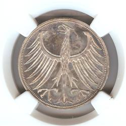 Germany 5 Mark 1960D NGC PF66 Cameo 
