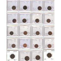 Germany lot of 46 coins 1873-1967