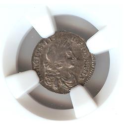 Great Britain Charles II Penny 1672/1 NGC AU58