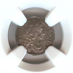 Great Britain Charles II Penny 1675 NGC AU58