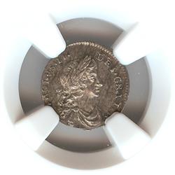 Great Britain Charles II Penny 1680 NGC MS62