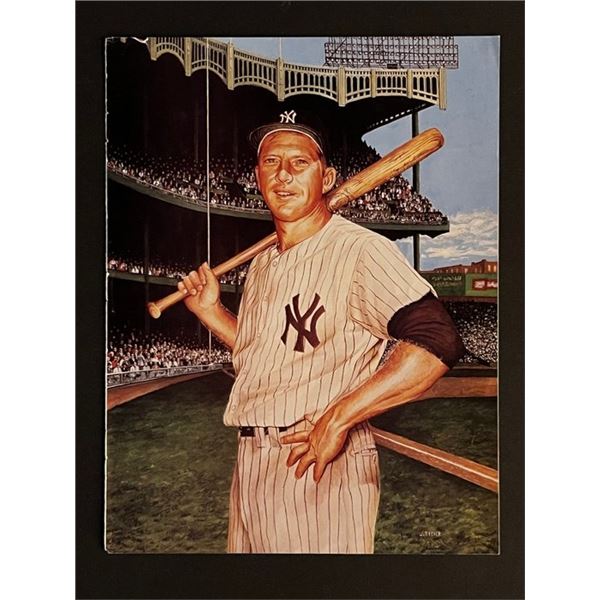 New York Yankees Mickey Mantle and Seattle Mariners Randy Johnson Magazine Page
