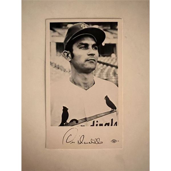 Vic Davalillo facsimile signed photo. 3x5 inches