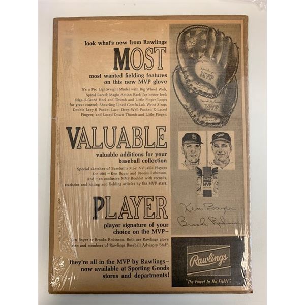 Rawlings Baseball Glove Newspaper Advertisement