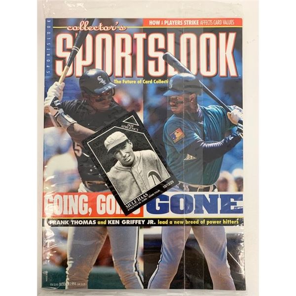 Sportslook Collector's Magazine October 1994 Frank Thomas Ken Griffey Jr. Cover Mule Haas Trading Ca