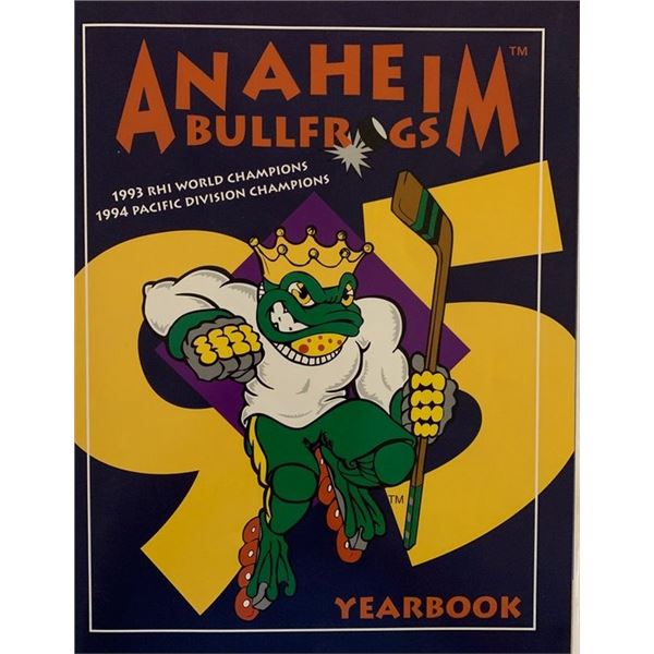 Anaheim Bullfrogs 1995 team yearbook
