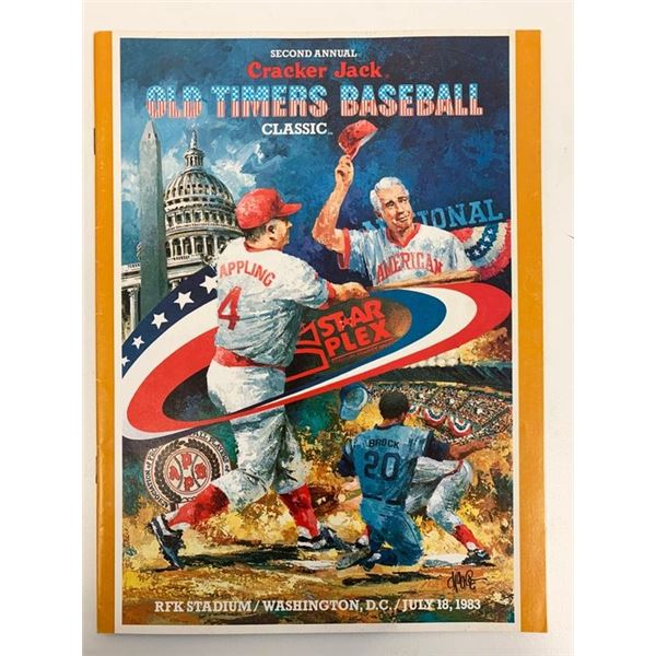 1983 Second Annual Cracker Jack Old Timers Baseball Classic Program