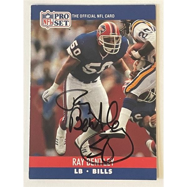 Buffalo Bills Ray Bentley signed NFL Pro Set trading card