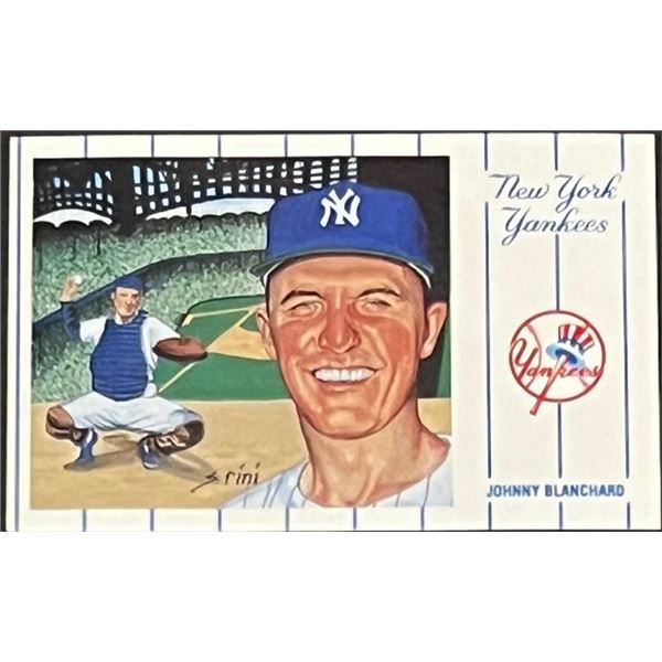 1961 New York Yankees Team Johnny Blanchard Postcard Series No.1. Card 7 of 12