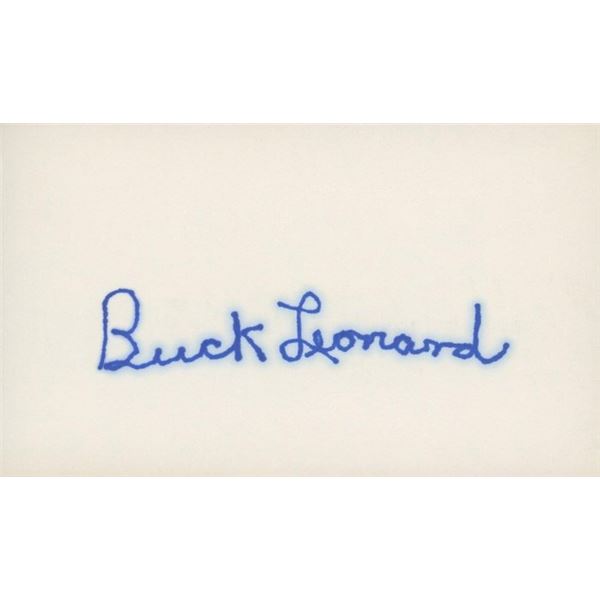 Buck Leonard original signature