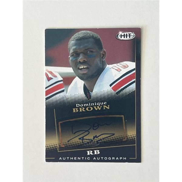 Dominique Brown signed autographed card
