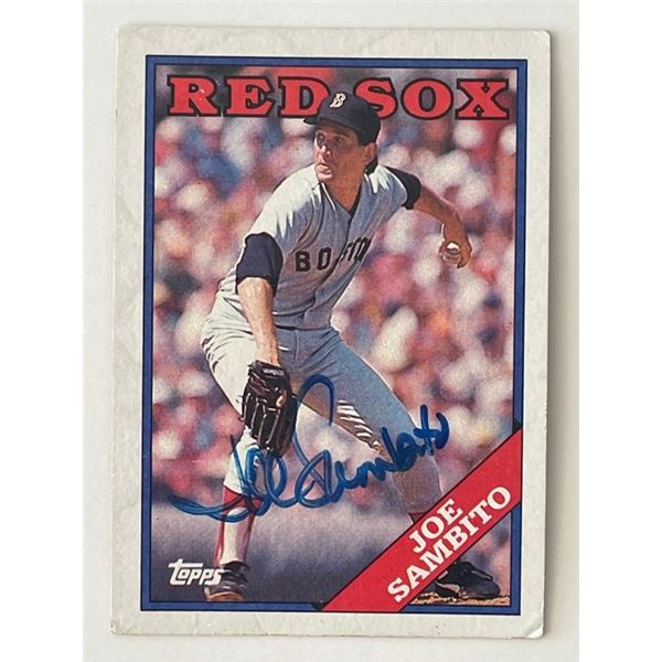 Boston Red Sox Joe Sambito signed 1988 Topps #784 trading card