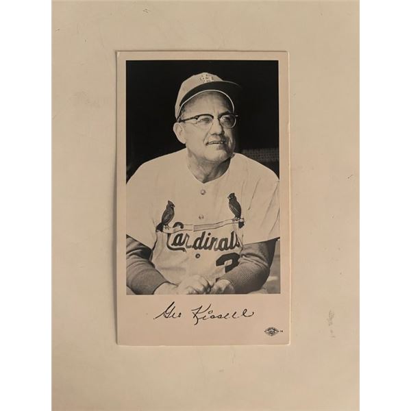 George Kissell facsimile signed photo. 3x5 Inches