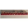 Image 1 : Arkansas Razorbacks wood block sign. 2x14 inches