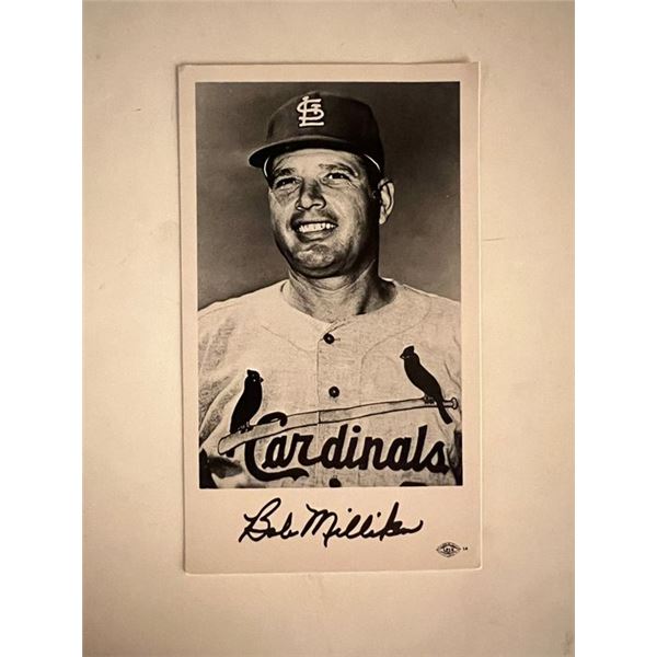 Bob Milliken facsimile signed photo. 3x5 inches