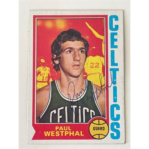 Celtics Paul Westphal signed 1974 Topps trading card